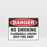 Custom Metal Sign,Danger No Smoking Flammable Liquids Sign